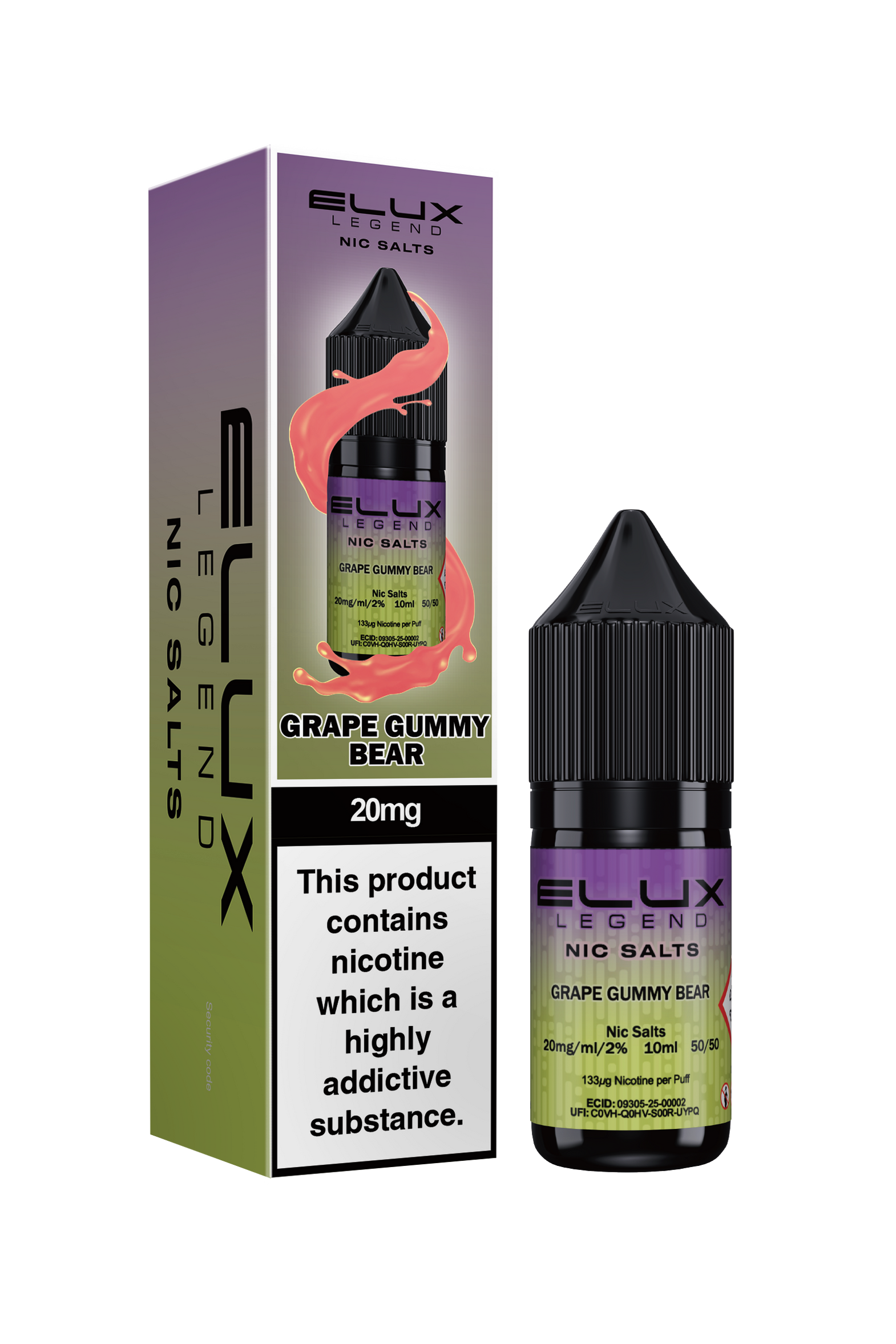 ELUX LEGEND SALTS GRAPE GUMMY BEAR (10) Main image