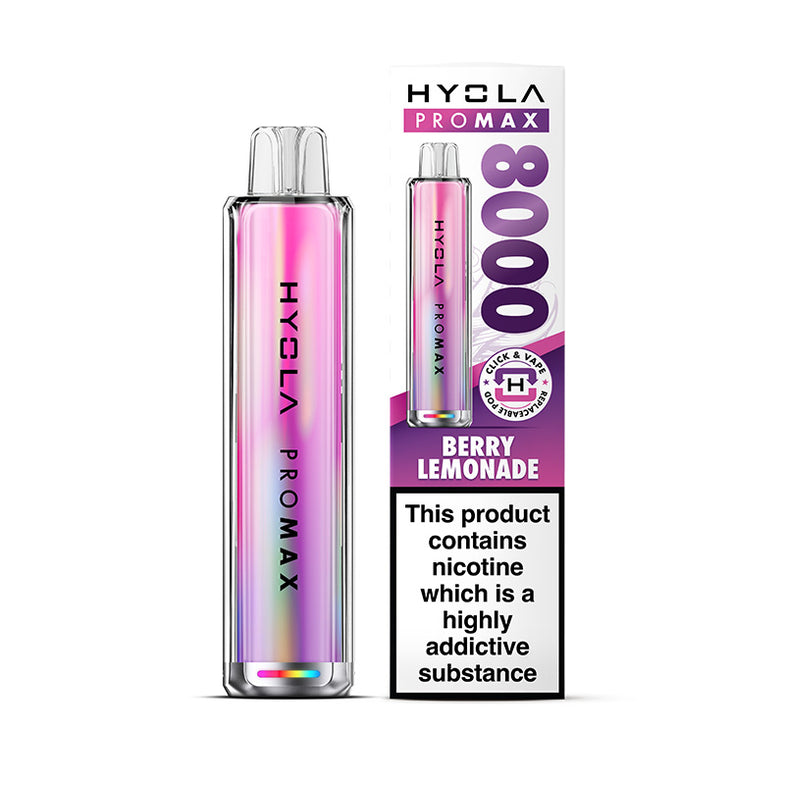HYOLA PRO MAX 8000 PREFILLED POD KIT BERRY LEMONADE (5)