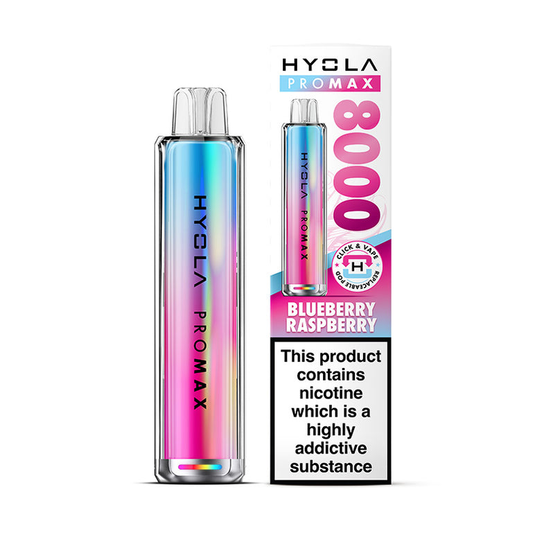 HYOLA PRO MAX 8000 PREFILLED POD KIT BLUEBERRY RASPBERRY (5)
