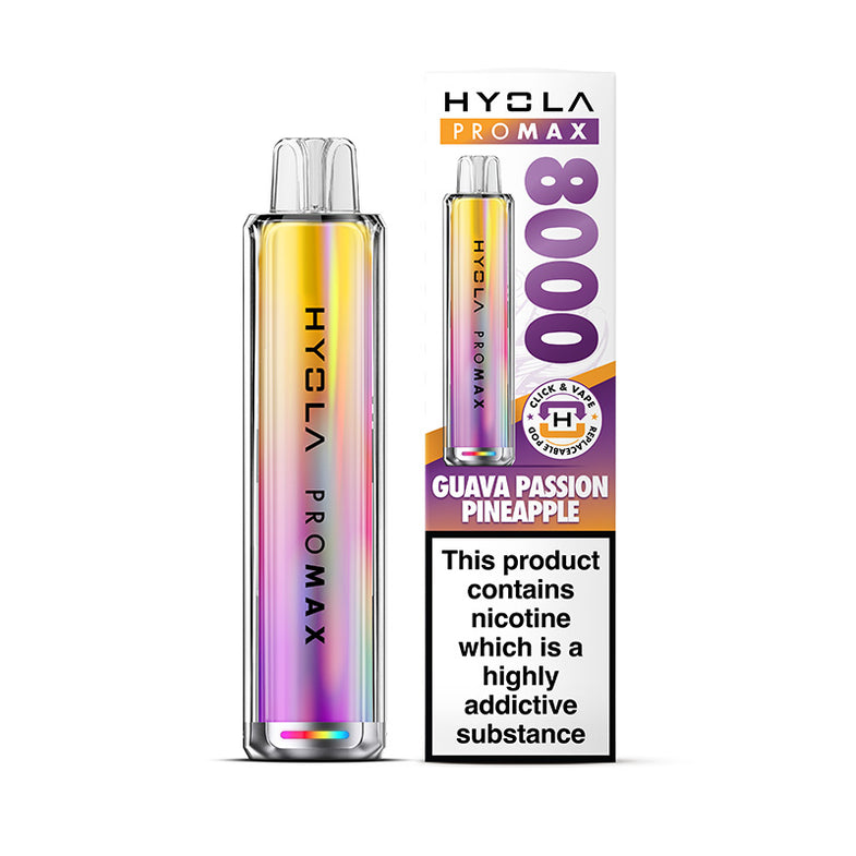 HYOLA PRO MAX 8000 PREFILLED POD KIT GUAVA PASSION PINEAPPLE (5)