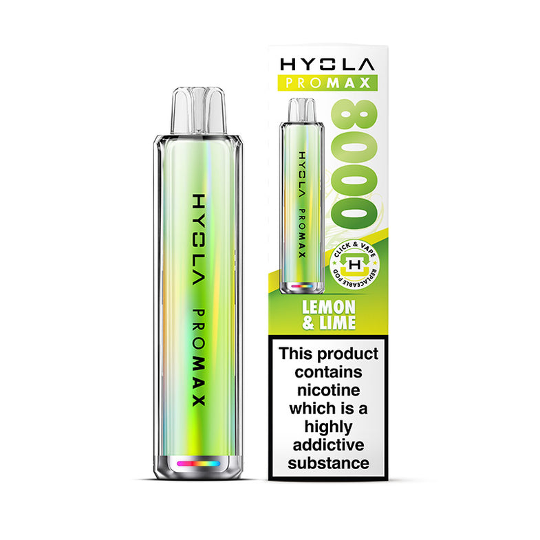HYOLA PRO MAX 8000 PREFILLED POD KIT LEMON & LIME (5)