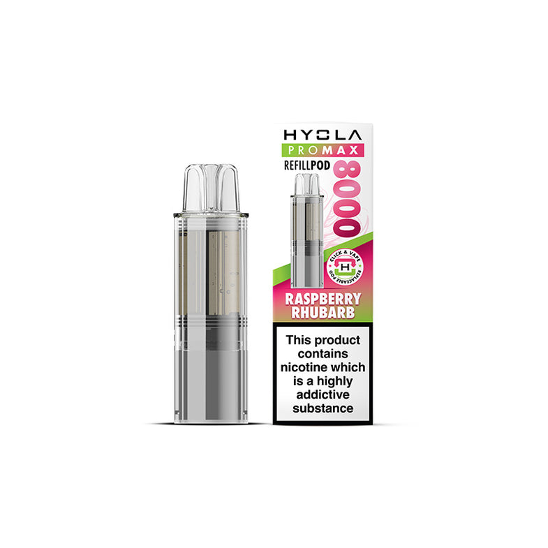 HYOLA PRO MAX 8000 REFILL POD RASPBERRY RHUBARB (5) Main image