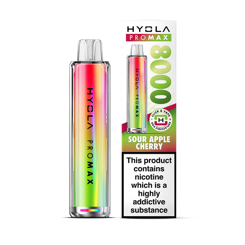 HYOLA PRO MAX 8000 PREFILLED POD KIT SOUR APPLE CHERRY (5) Main image