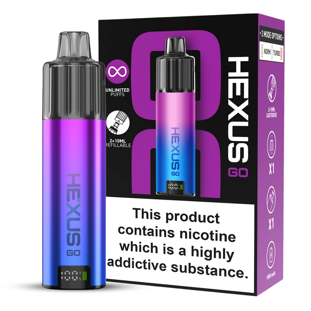 HEXUS GO 2+10ML VAPE POD KIT PURPLE BLUE GRADIENT Main image