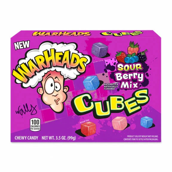 Warheads Sour Berry Mix Cubes 99g Pack of 12 Main image