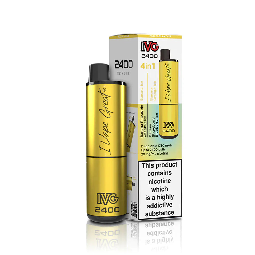 IVG 2400 4 in 1 Banana Edition Bar 5 Pack