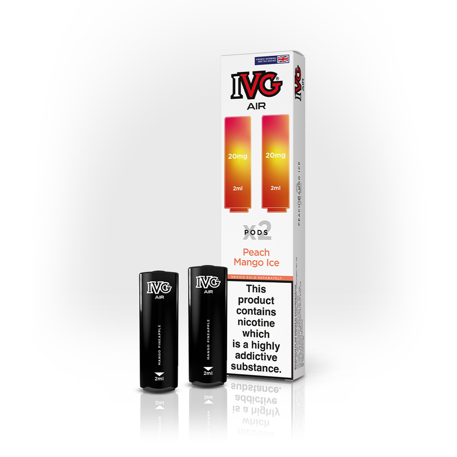 IVG AIR PODS 2 PACK PEACH MANGO ICE (10) Main image
