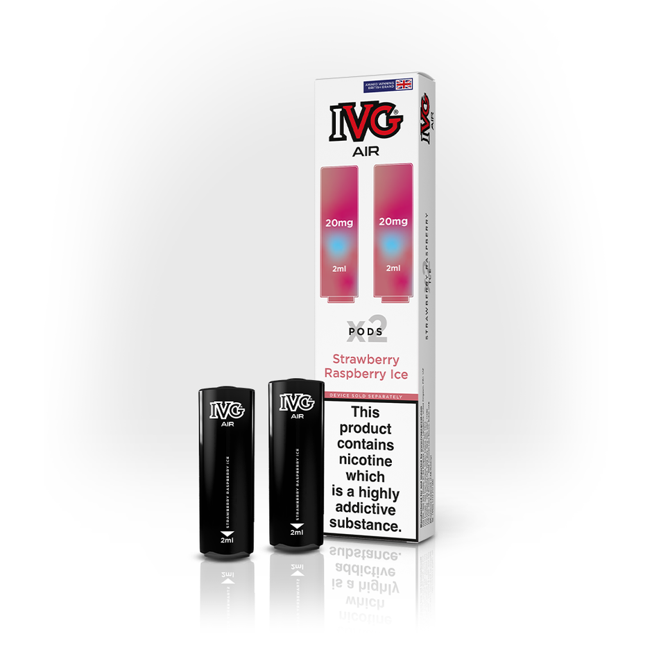 IVG AIR PODS 2 PACK STRAWBERRY RASPBERRY ICE (10) Main image