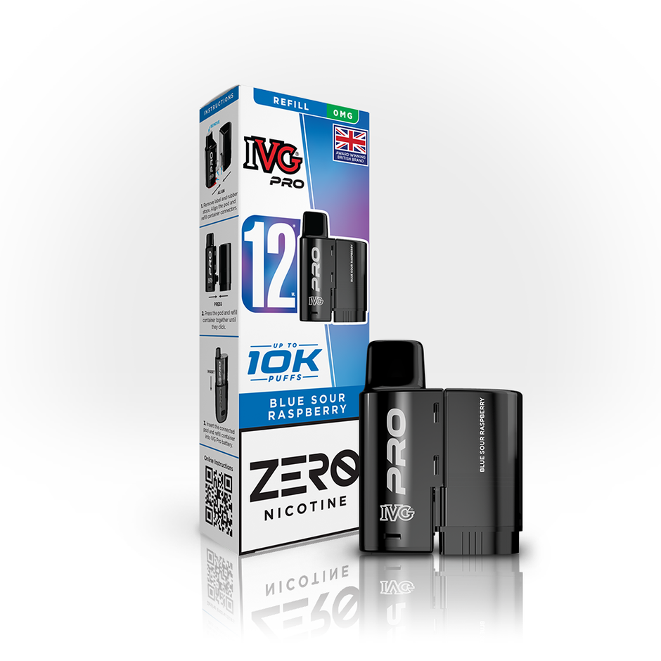 IVG PRO 12ml ZERO 0mg POD BLUE SOUR RASPBERRY (5) Main image
