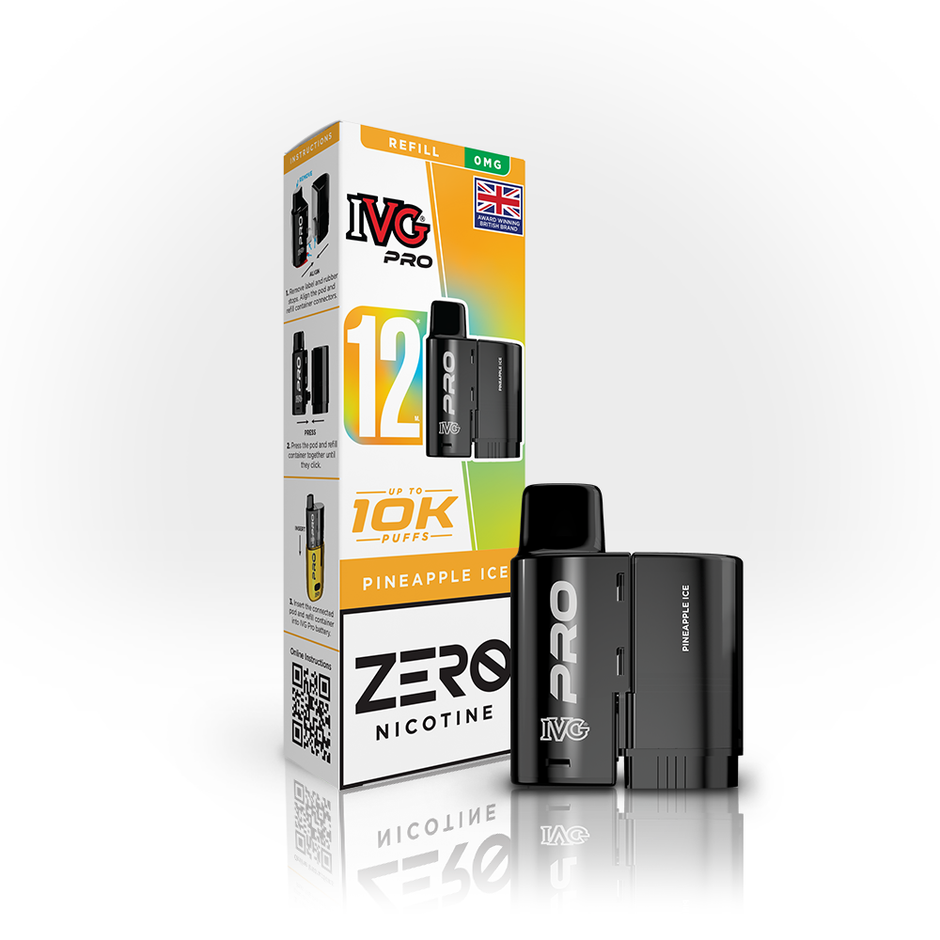 IVG PRO 12ml ZERO 0mg POD PINEAPPLE ICE (5) Main image