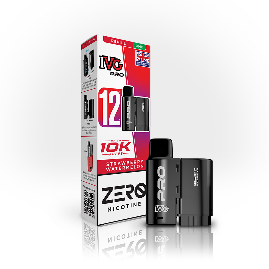 IVG PRO 12ml ZERO 0mg POD STAWBERRY WATERMELON (5) Main image