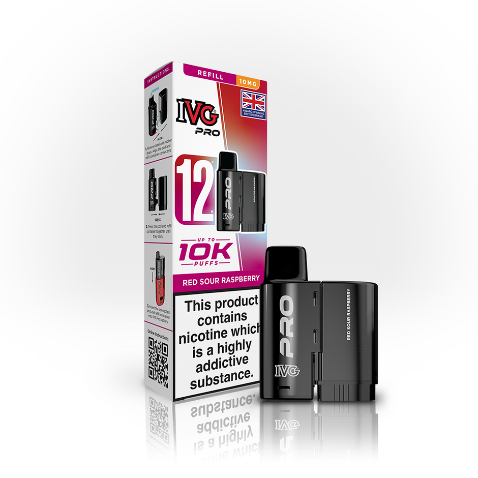 IVG PRO 12ml 10mg POD RED SOUR RASPBERRY (5) Main image