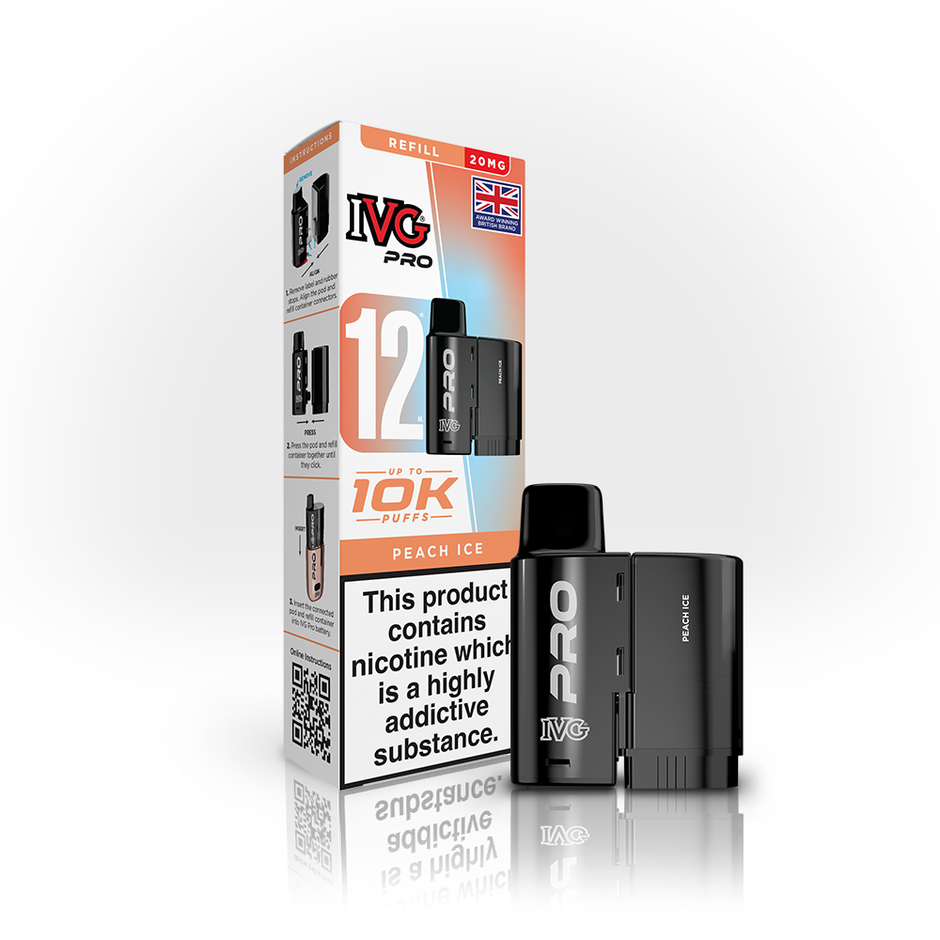 IVG PRO 12ml REFILL PEACH ICE (5) Main image