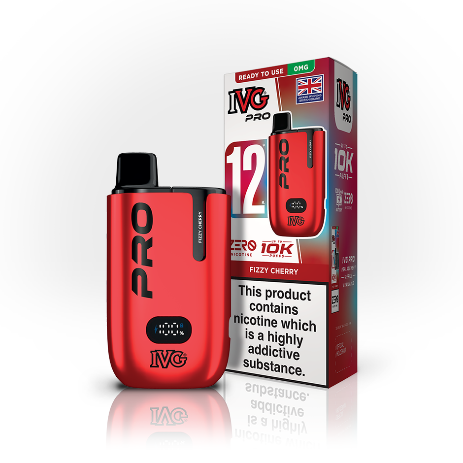 IVG PRO 12ml ZERO 0mg KIT FIZZY CHERRY (5)