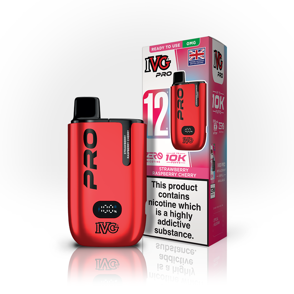 IVG PRO 12ml ZERO 0mg KIT STAWBERRY RASPBERRY CHERRY (5) Main image