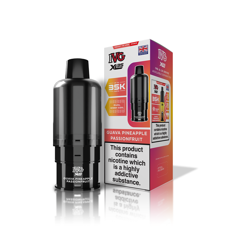 IVG XL35 REFILL POD GUAVA PINEAPPLE PASSIONFRUIT (5) Main image