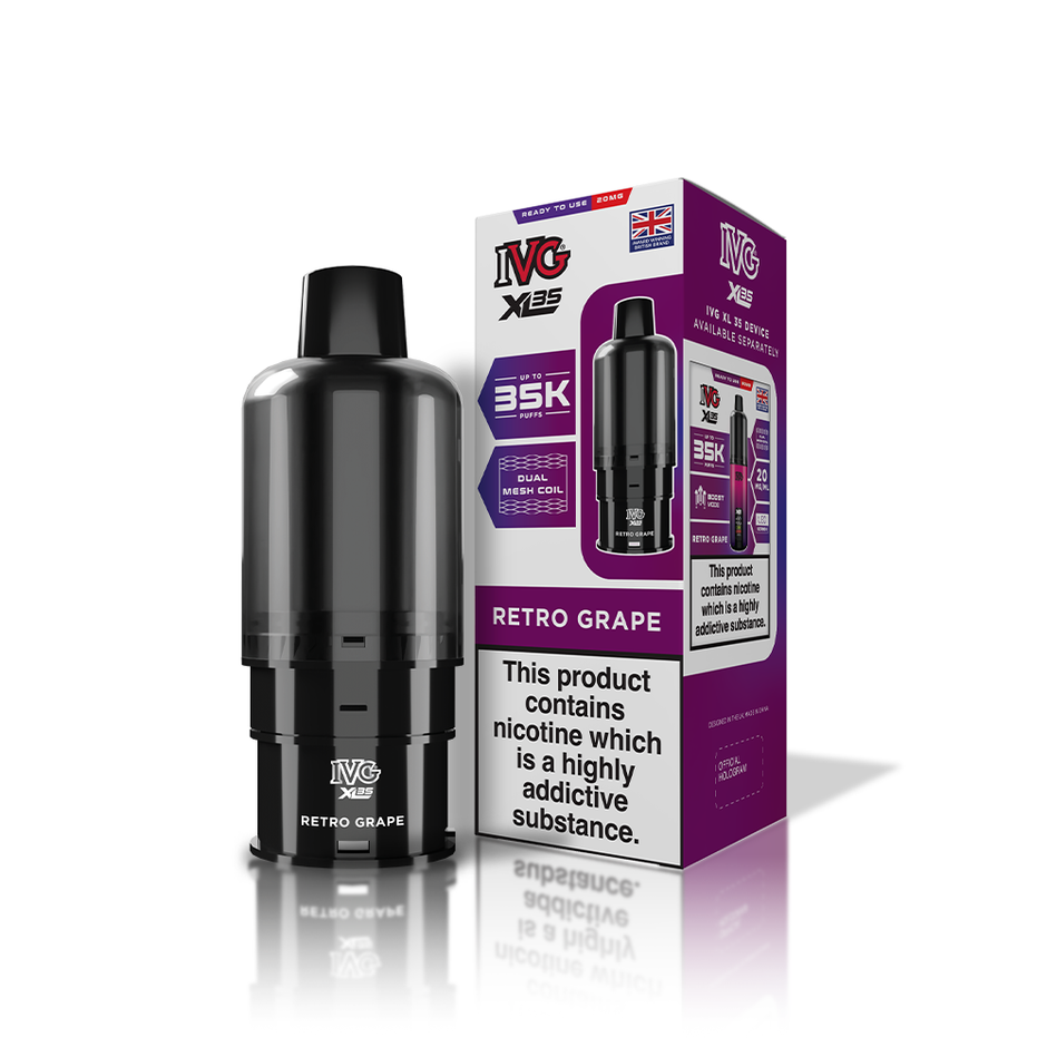 IVG XL35 REFILL POD RETRO GRAPE (5) Main image