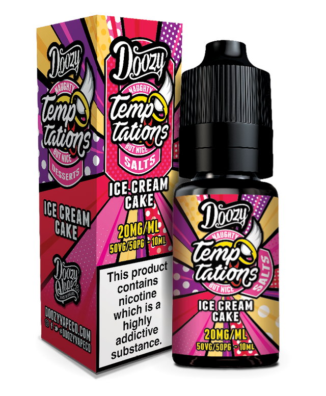 DOOZY TEMPTATIONS 10ML NIC SALTS ICE CREAM CAKE (10) Main image