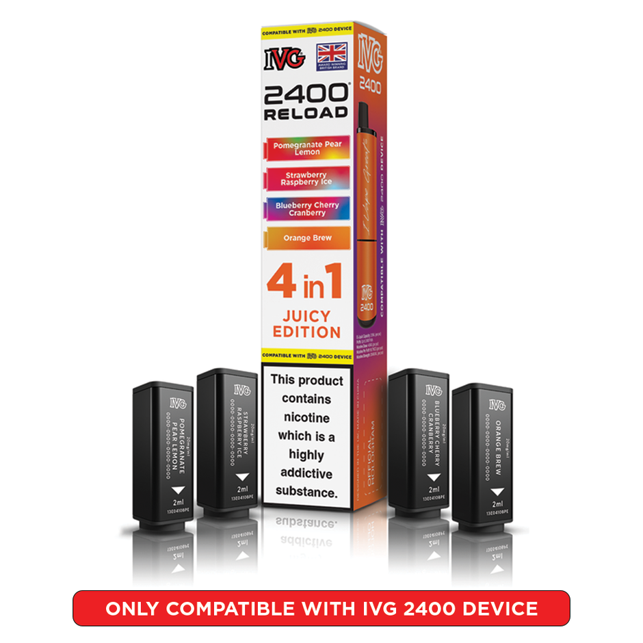 IVG 2400 RELOAD POD 4 PACK JUICY EDITION (5) Main image