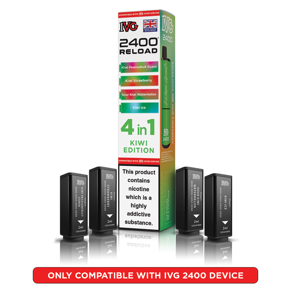 IVG 2400 RELOAD POD 4 PACK KIWI EDITION (5) Main image