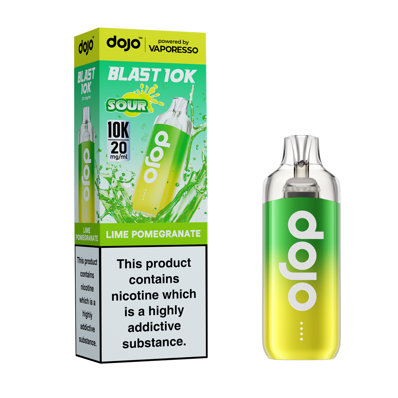 VAPORESSO DOJO BLAST 10K KIT LIME POMEGRANTE (5) Main image