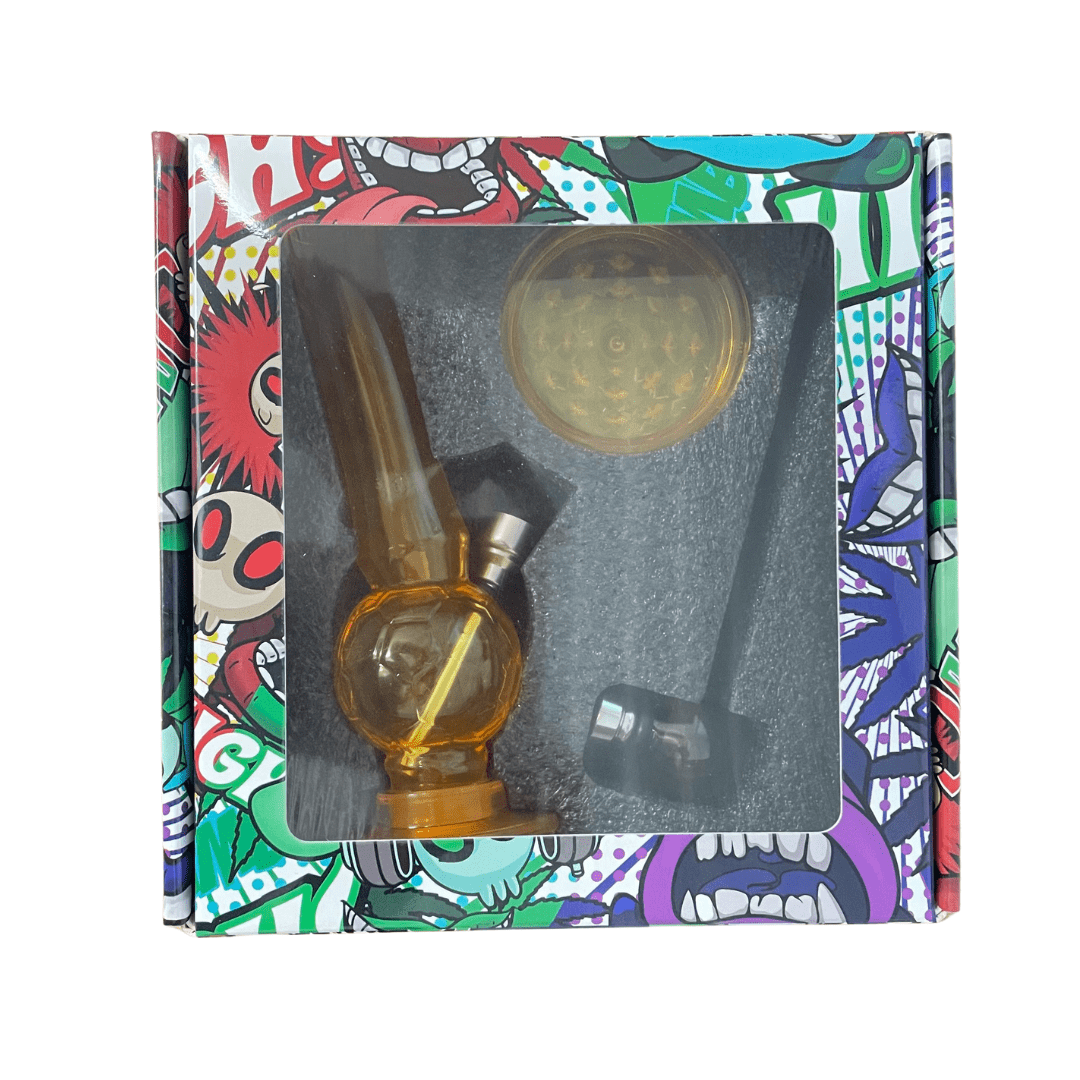 SM-2973 Sparkys Smoking set includes a bong, grinder and a pipe Main image