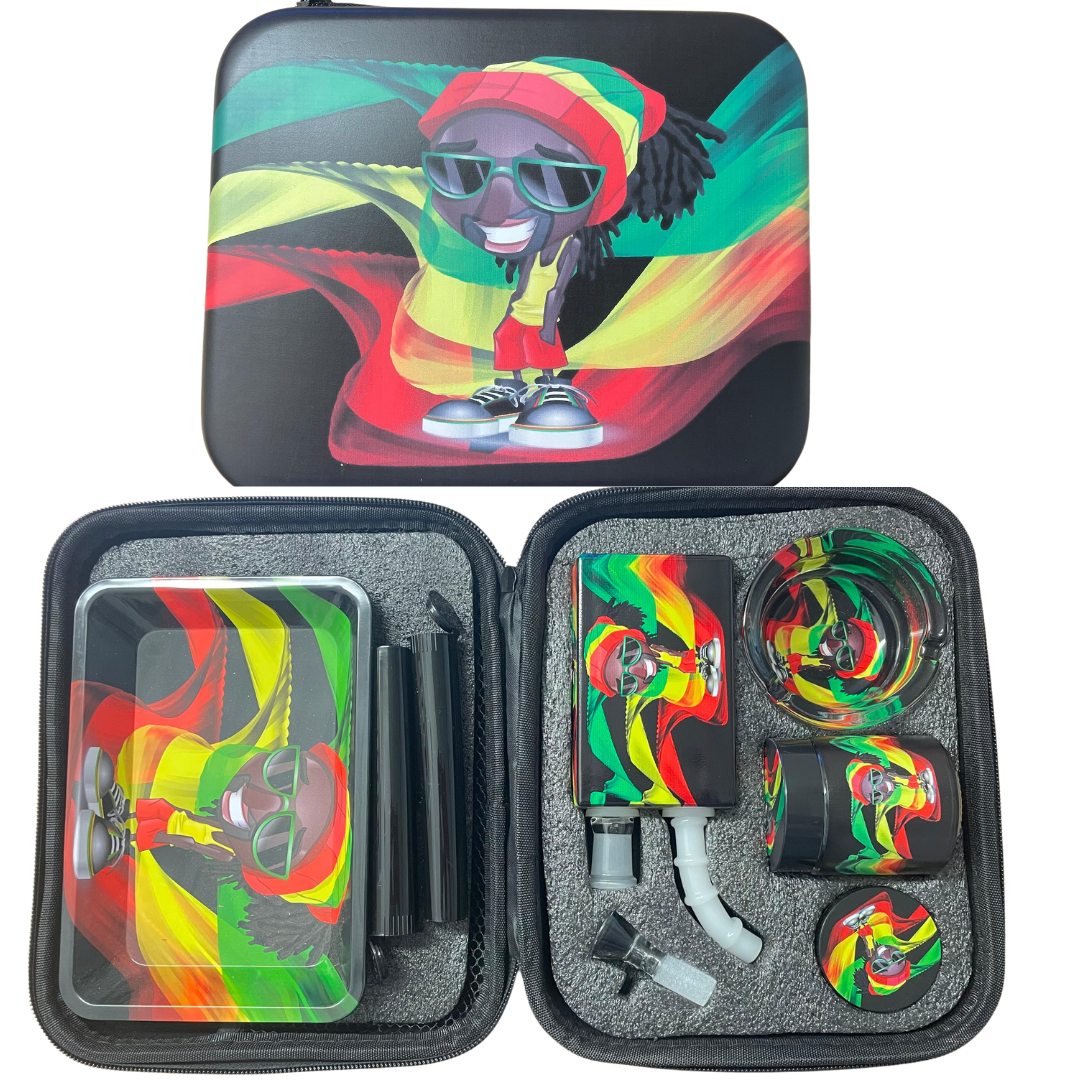 SM-3067(5) Smoking Gift set, includes an ashtray, grinder, box, tray, 2 holder's and waterpipe