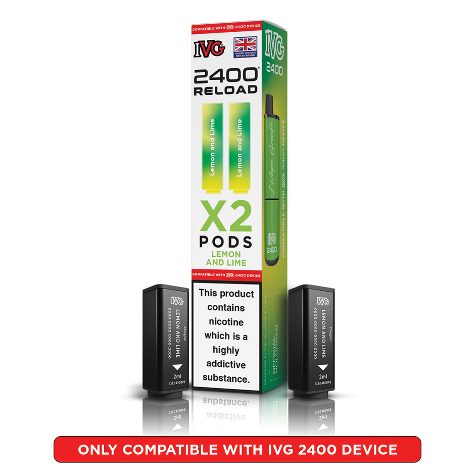 IVG 2400 RELOAD POD 2 PACK LEMON & LIME (5) Main image