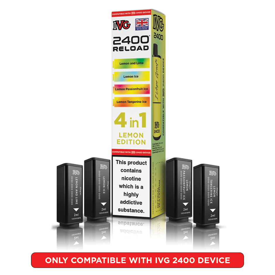 IVG 2400 RELOAD POD 4 PACK LEMON EDITION (5)