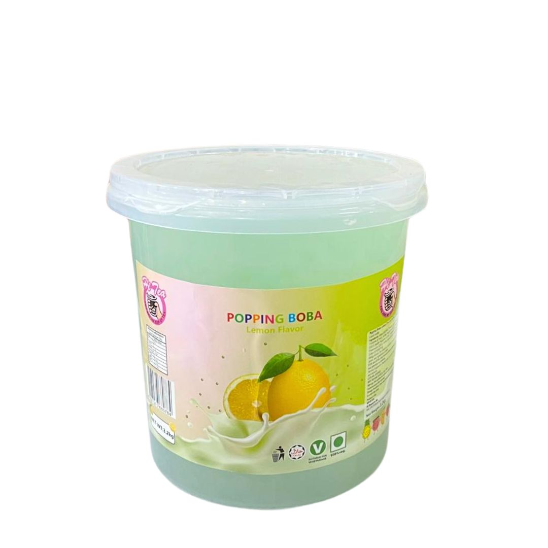 Popping Boba Lemon Flavour Bubble Tea Tub 3.2kg