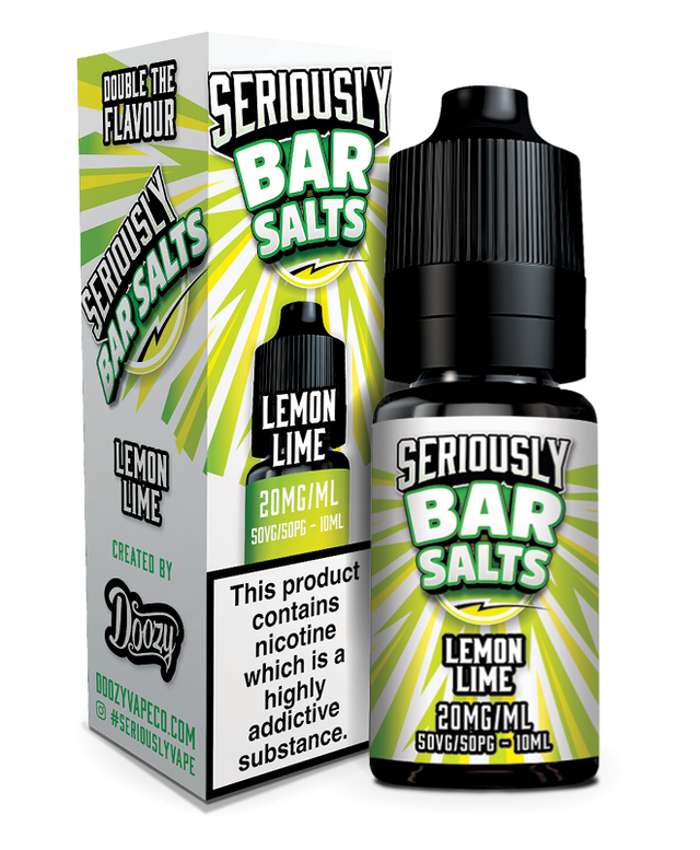 SERIOUSLY BAR SALTS 10ML LEMON LIME (10)
