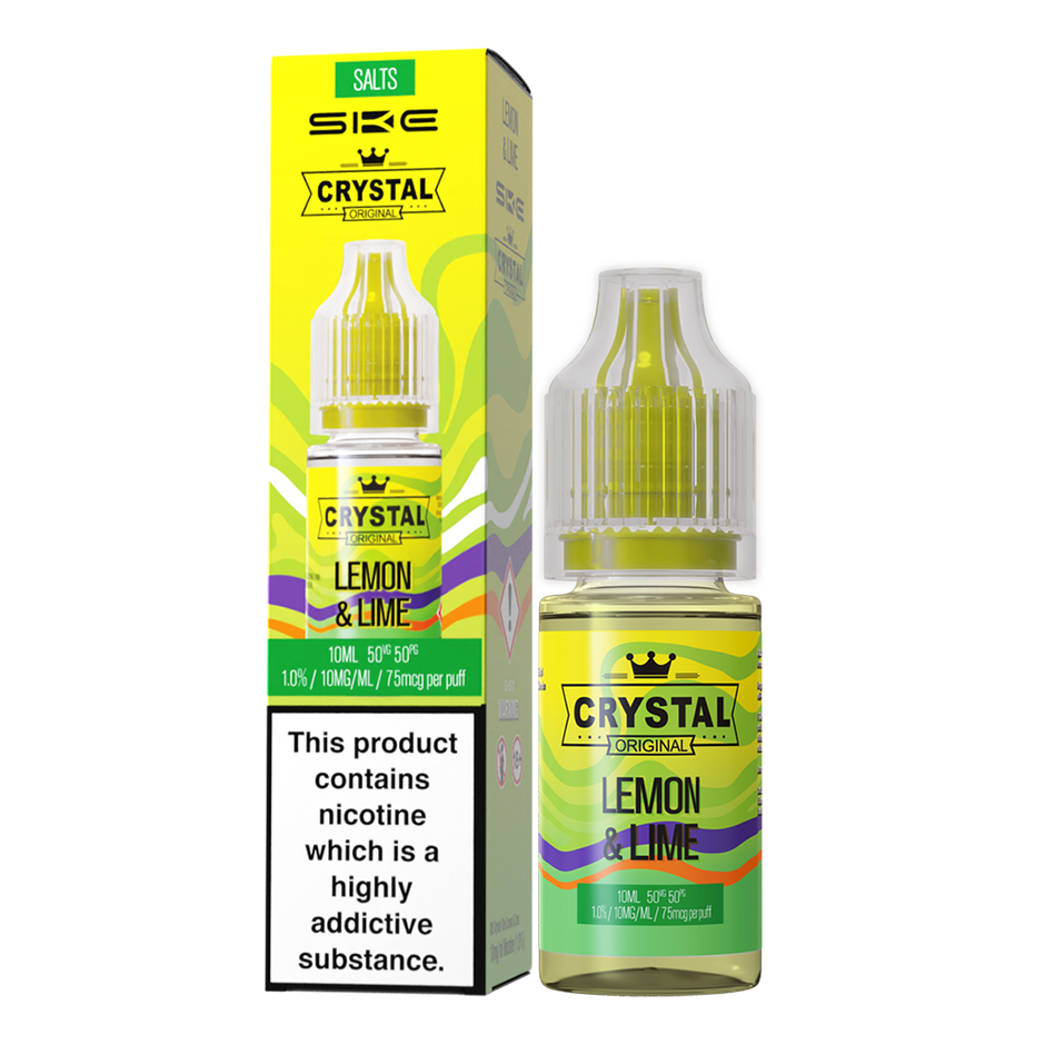 SKE CRYSTAL ORIGINAL SALTS 10ML LEMON & LIME (10)
