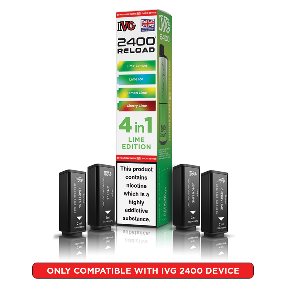IVG 2400 RELOAD POD 4 PACK LIME EDITION (5) Main image