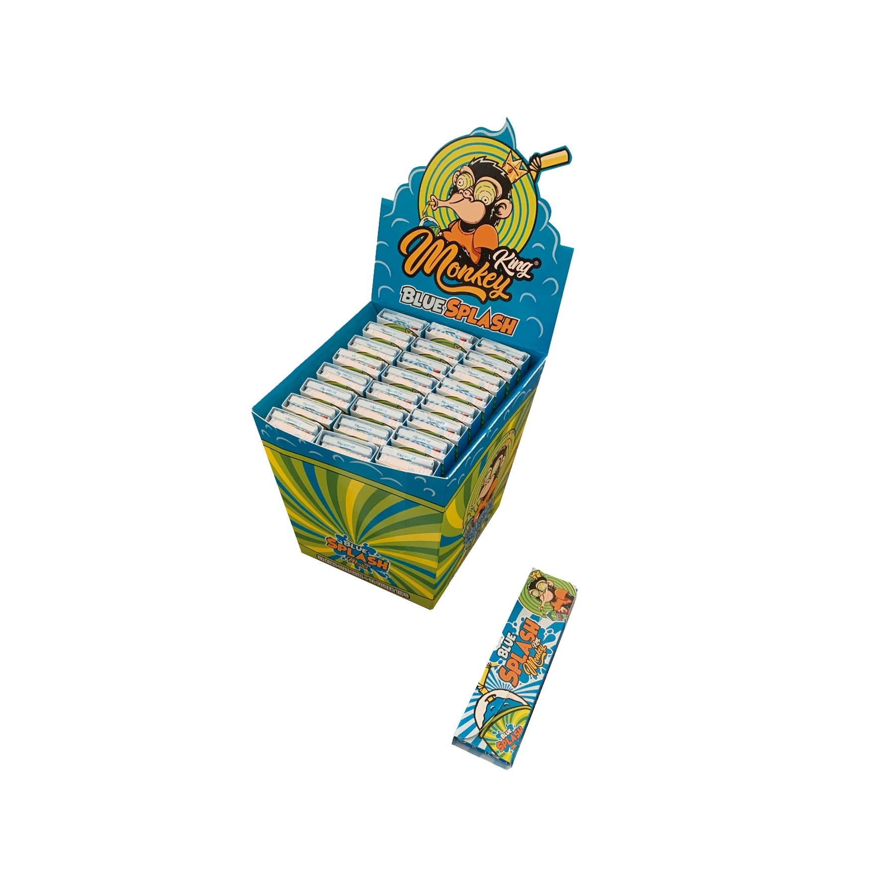 SCENTED ROLLING PAPERS & TIPS BLUE SPLASH STRAWBERRY ICE (24) Main image