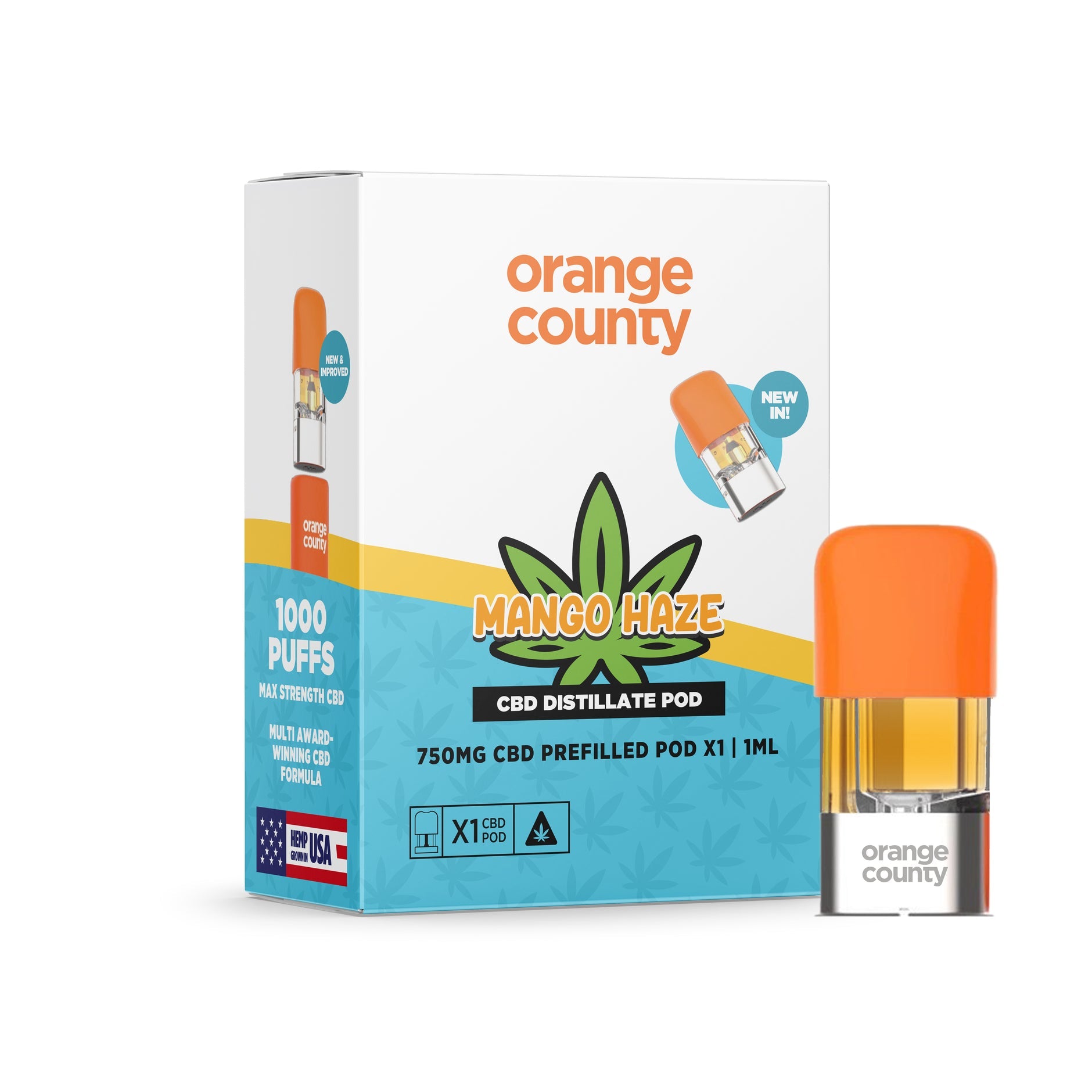 0RANGE COUNTY CBD 750MG REPLACEMENT POD MANGO HAZE Main image