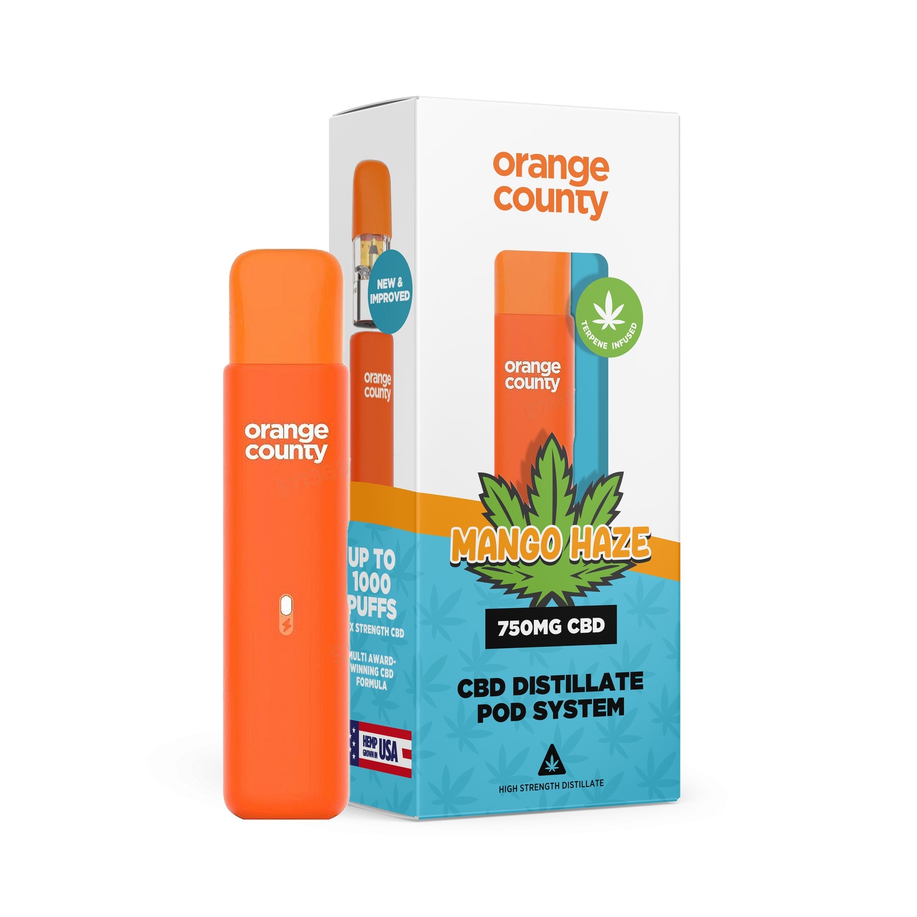 0RANGE COUNTY CBD 750MG POD SYSTEM MANGO HAZE