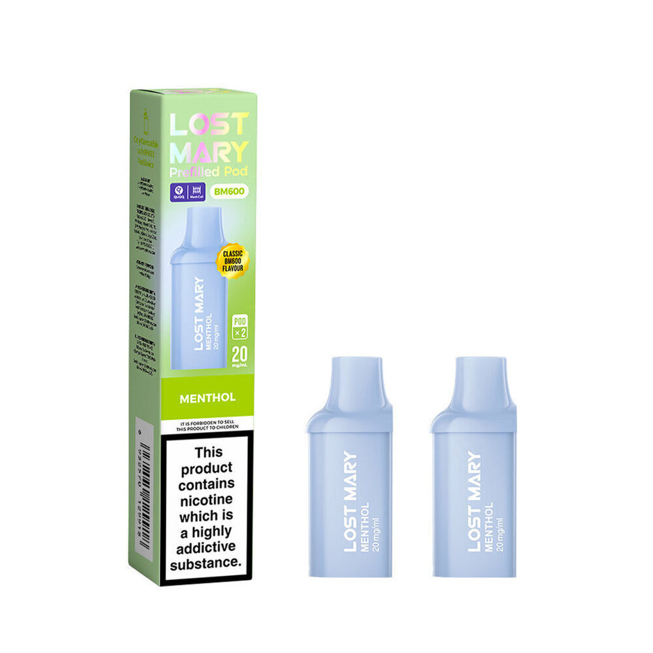 LOST MARY BM600 2025 2PK PODS MENTHOL (10) Main image