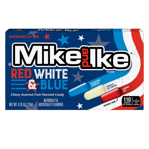 Mike & Ike Red White and Blue 120g Pack of 12 Main image