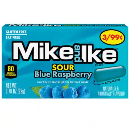 Mike And Ike Sour Blue Raspberry Pack of 24 x 22g