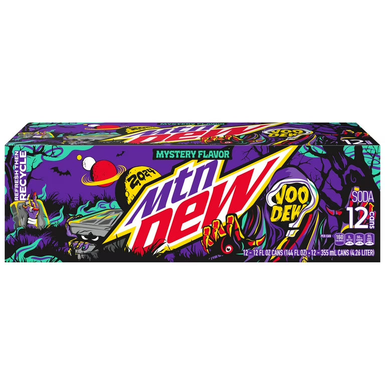 Mtn Dew Voo Dew Mystery Flavor Soda 2024 12x355ml Main image