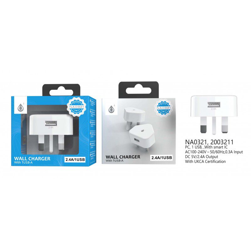 NA0321 Wall Charger Without Cable|1 USB-A|