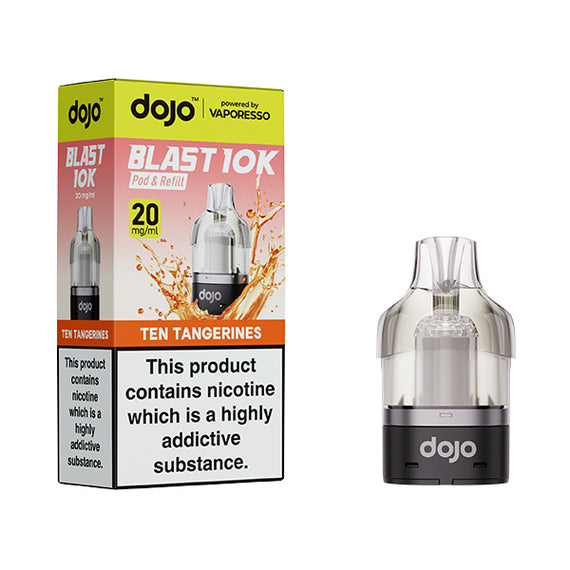 VAPORESSO DOJO BLAST 10K PODS TEN TANGERINES (5) Main image