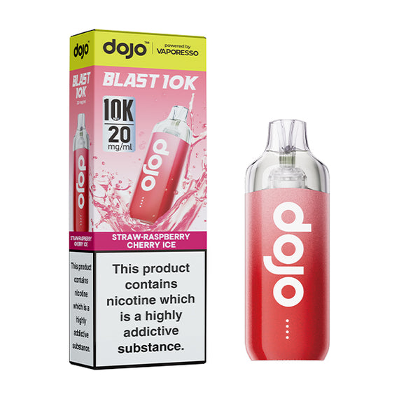VAPORESSO DOJO BLAST 10K KIT STRAW-RASPBERRY CHERRY ICE (5) Main image