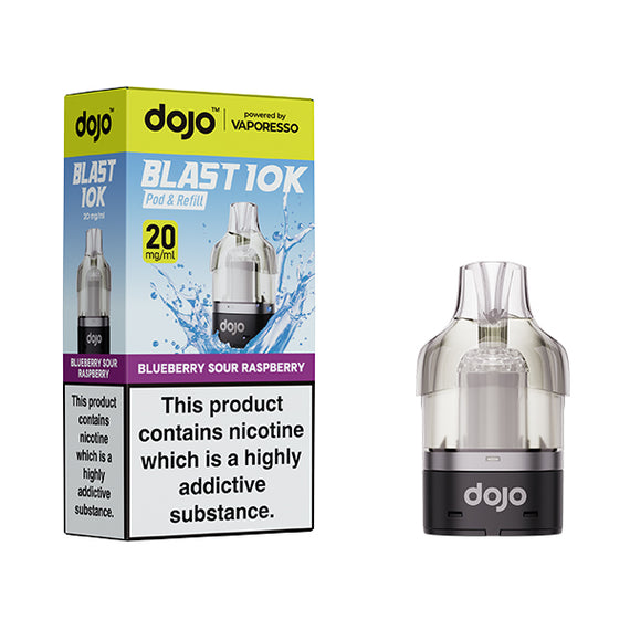 VAPORESSO DOJO BLAST 10K PODS BLUEBERRY SOUR RASPBERRY (5) Main image