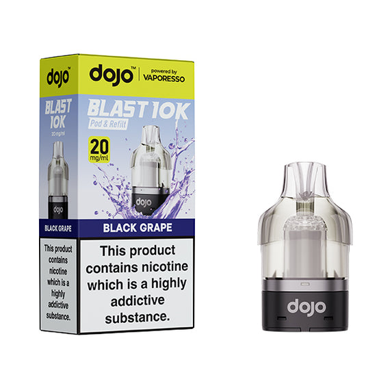 VAPORESSO DOJO BLAST 10K PODS BLACK GRAPE (5) Main image
