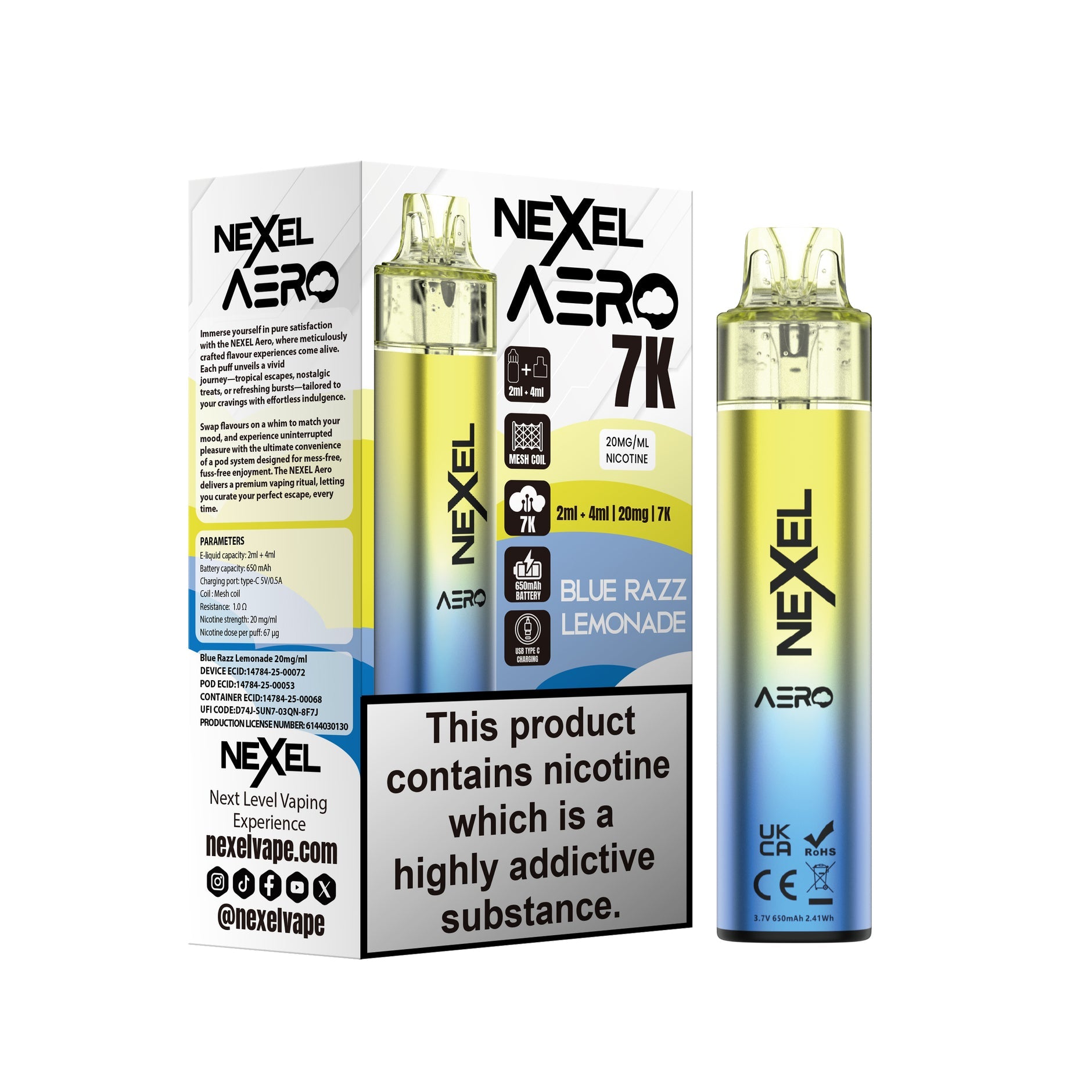 NEXEL AERO KIT BLUE RAZZ LEMONADE (5) Main image