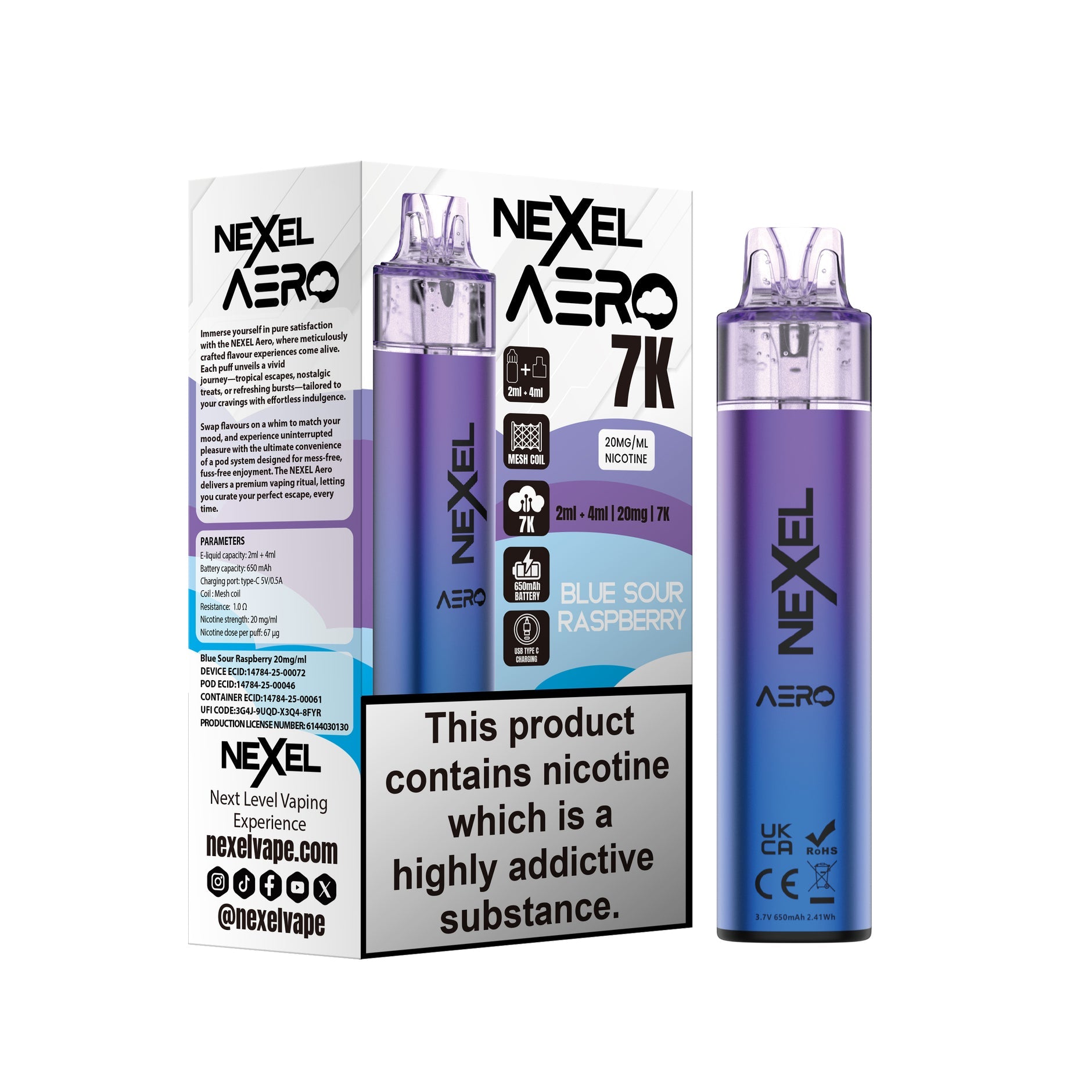 NEXEL AERO KIT BLUE SOUR RASPBERRY (5) Main image