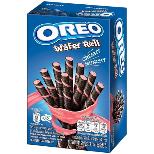 Oreo Wafer Roll With Strawberry Flavour 54g 20 Pack