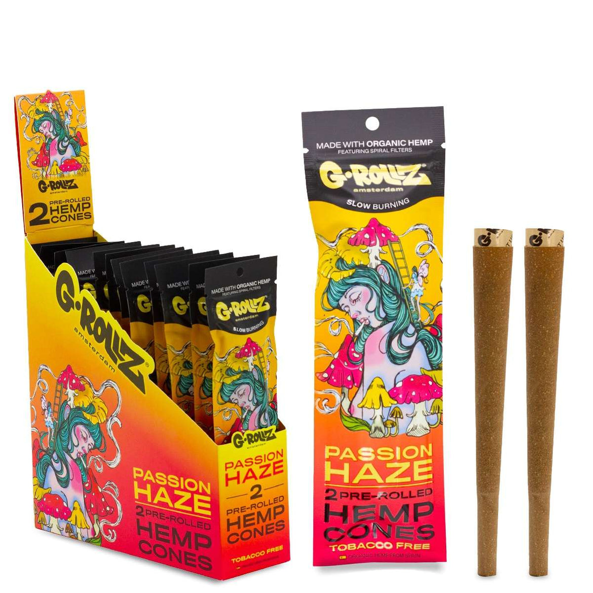 G-ROLLZ PRE-ROLLED HEMP CONES "PASSION HAZE" (12) Main image