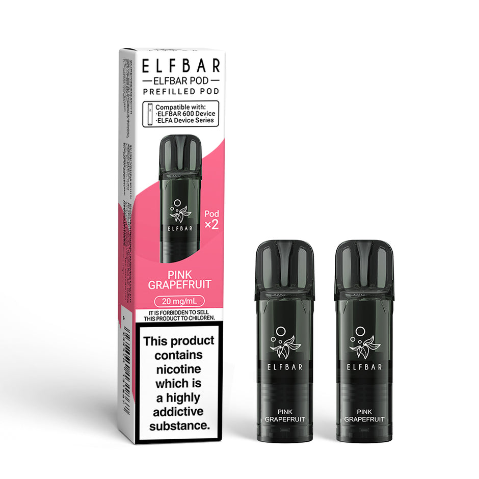 ELFBAR 600 2025 2PK PODS PINK GRAPEFRUIT (10) Main image